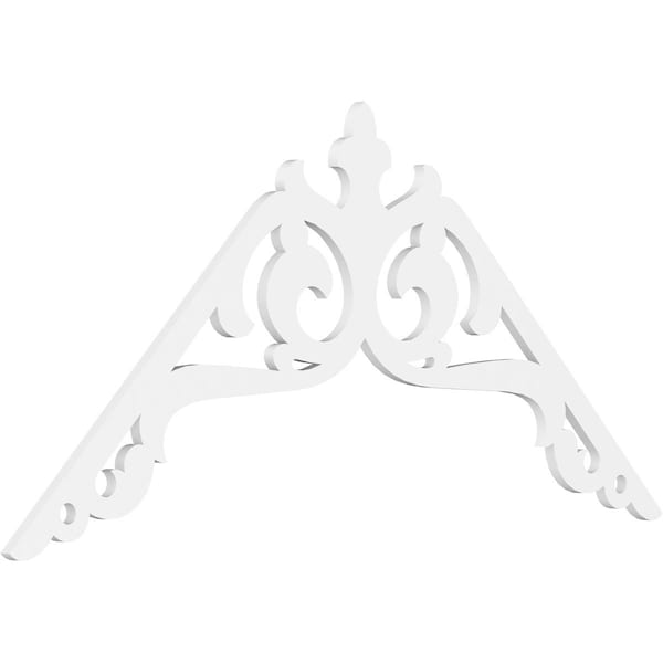 Ekena Millwork Pitch Amber Architectural Grade PVC Gable Pediment, 72"W x 36"H x 1"P (12/12) GPP072X036X100AMB - main